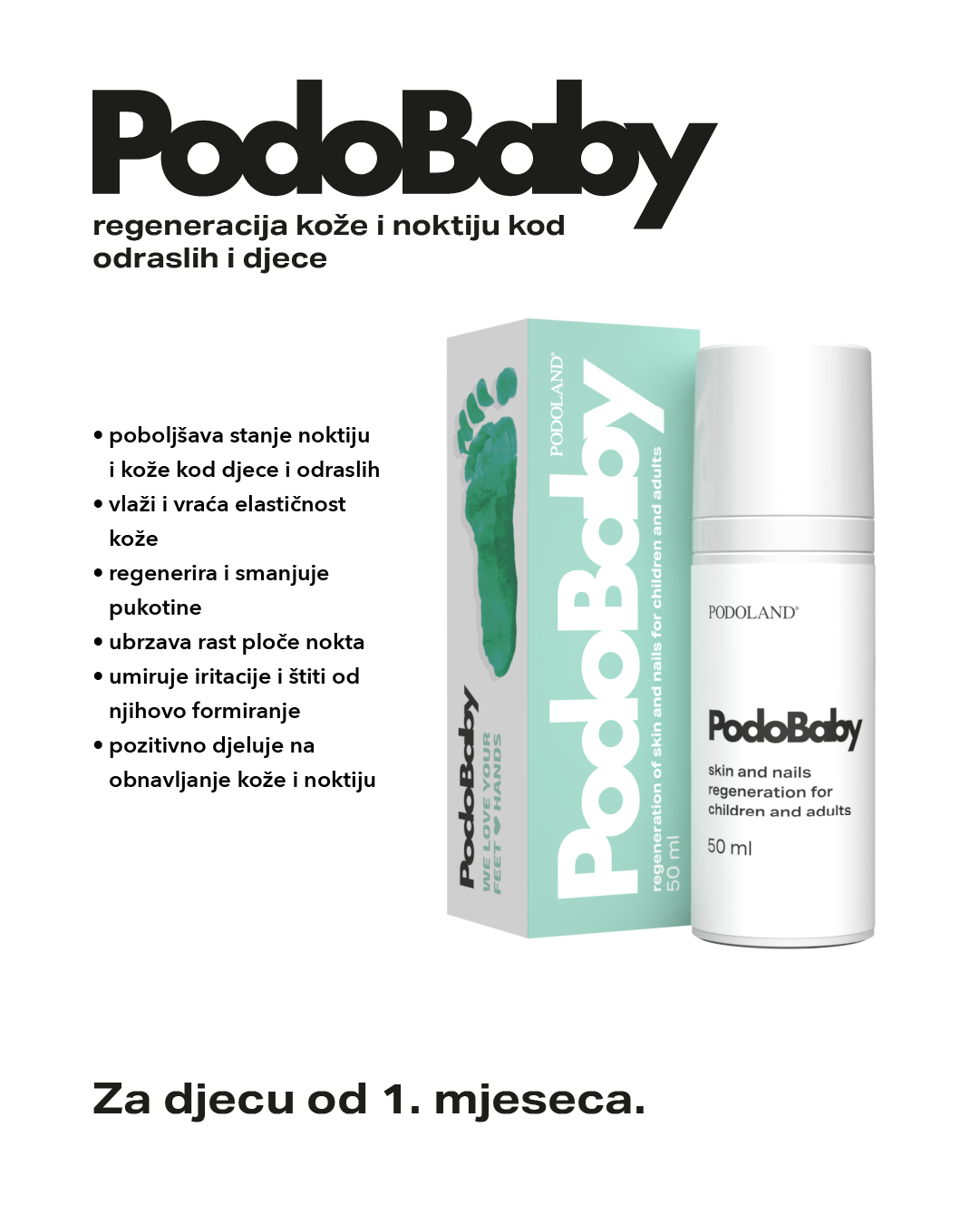 PODOBABY – Intenzivna regeneracija za najosjetljiviju kožu i nokte - 50 ml