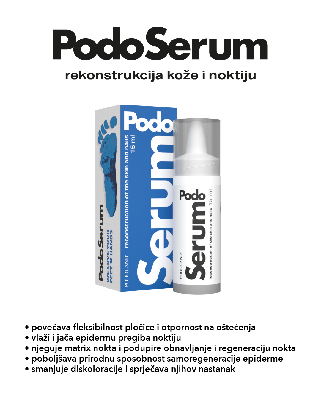 PODOSERUM – Serum za obnavljanje kože i noktiju - 15 ml