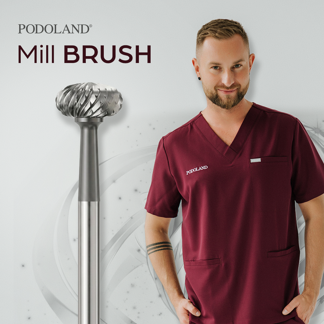 Mill Brush - Podiatrijska četkica-glodalo s DLC premazom za posebne zadatke